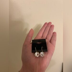 Elegant Silver Crystal Drop Earrings - Sabika Like!